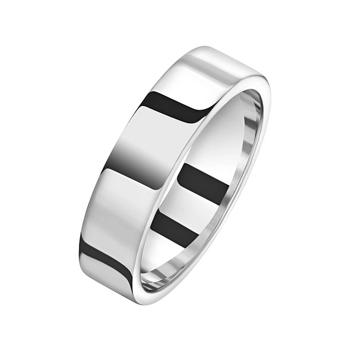 Кольцо из платины шириной 5 мм. R17-1093