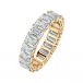 Золотое кольцо с бриллиантами огранки эмеральд. Модель EMERALD5-2012