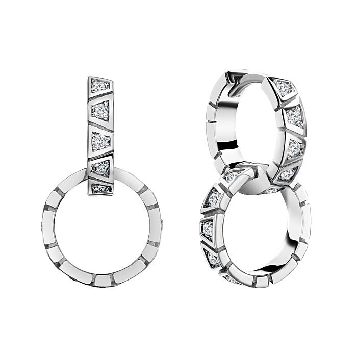 Серьги из белого золота с бриллиантами 0.77 карат. Модель E10-602