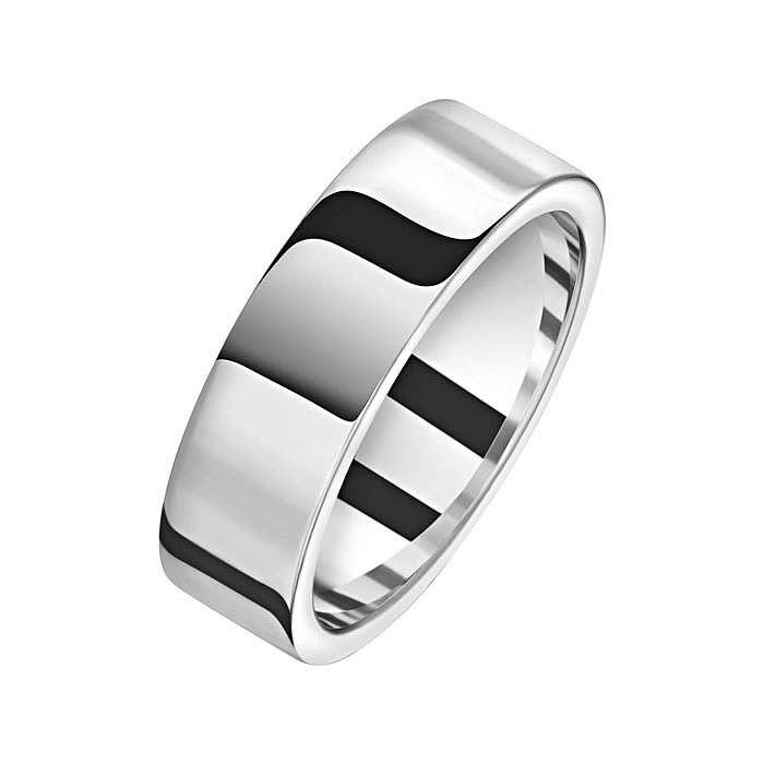 Серебряное кольцо шириной 6 мм. Модель R18-816