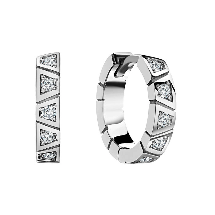 Серьги из белого золота с бриллиантами 0.23 карат. Модель E12-46