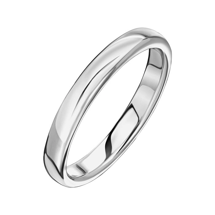 Кольцо из платины 3 мм. Модель R10A-1056